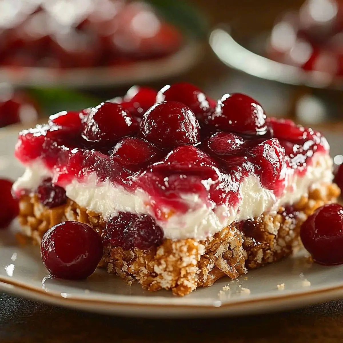 Cherry Pretzel Squares