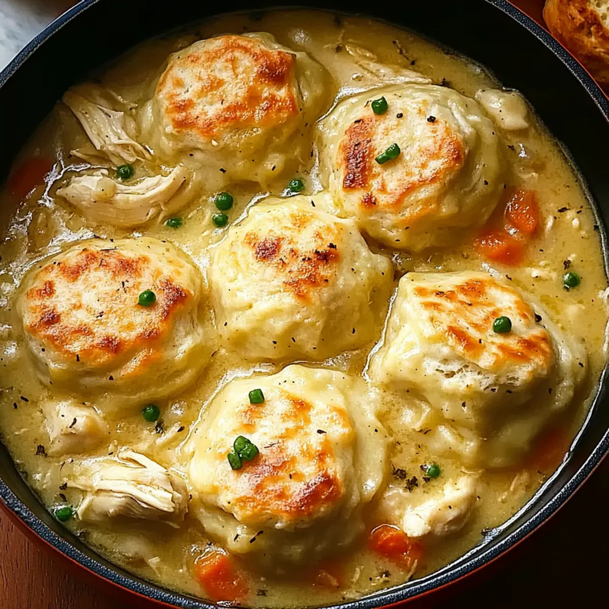 Chicken and Dumplings with Biscuits