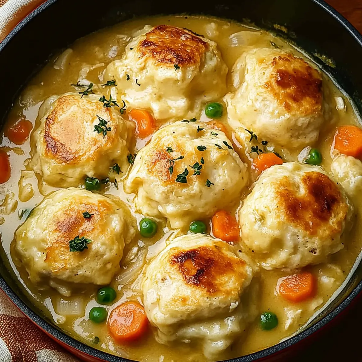 Chicken and Dumplings with Biscuits