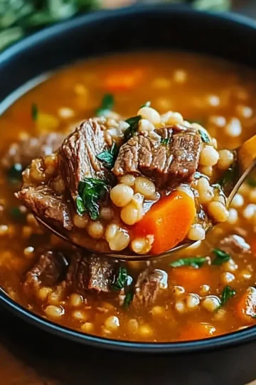 Crockpot Beef and Barley Soup