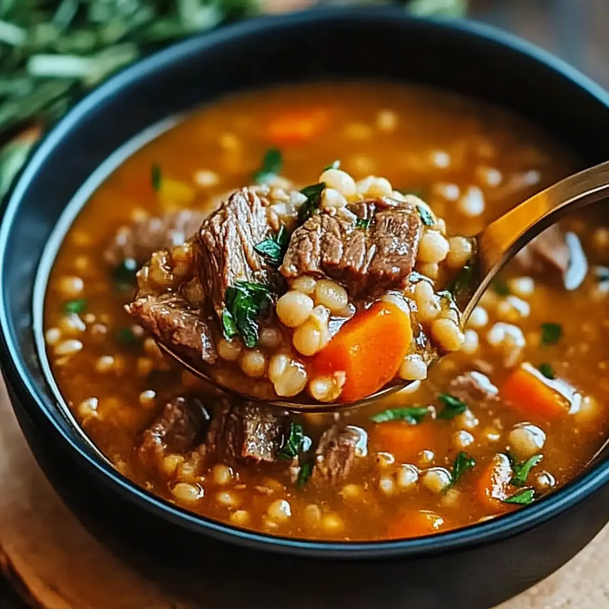 Crockpot Beef and Barley Soup