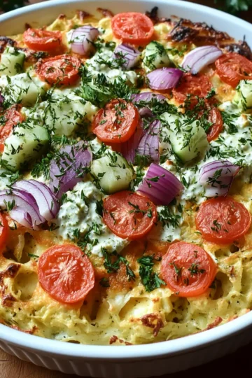 Dump-and-Bake Chicken Tzatziki Casserole