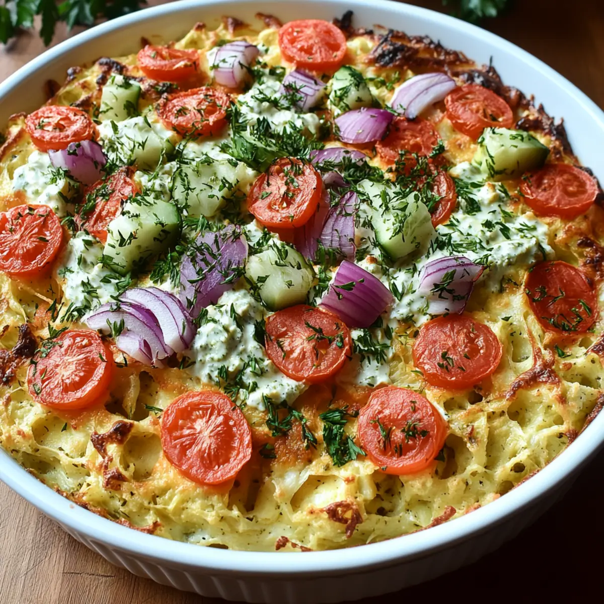 Dump-and-Bake Chicken Tzatziki Casserole