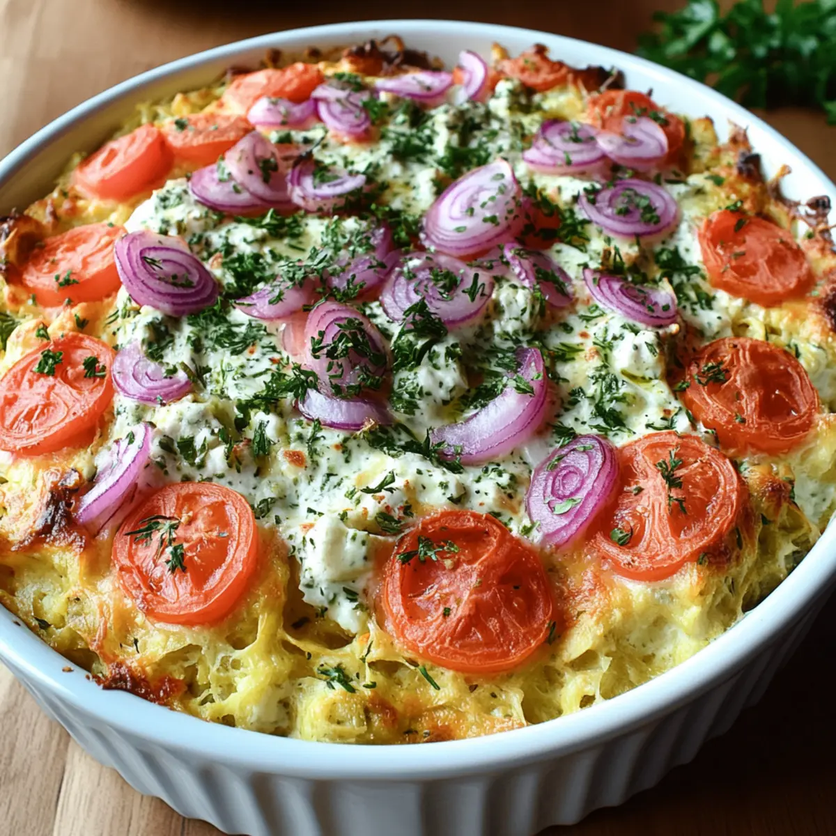 Dump-and-Bake Chicken Tzatziki Casserole