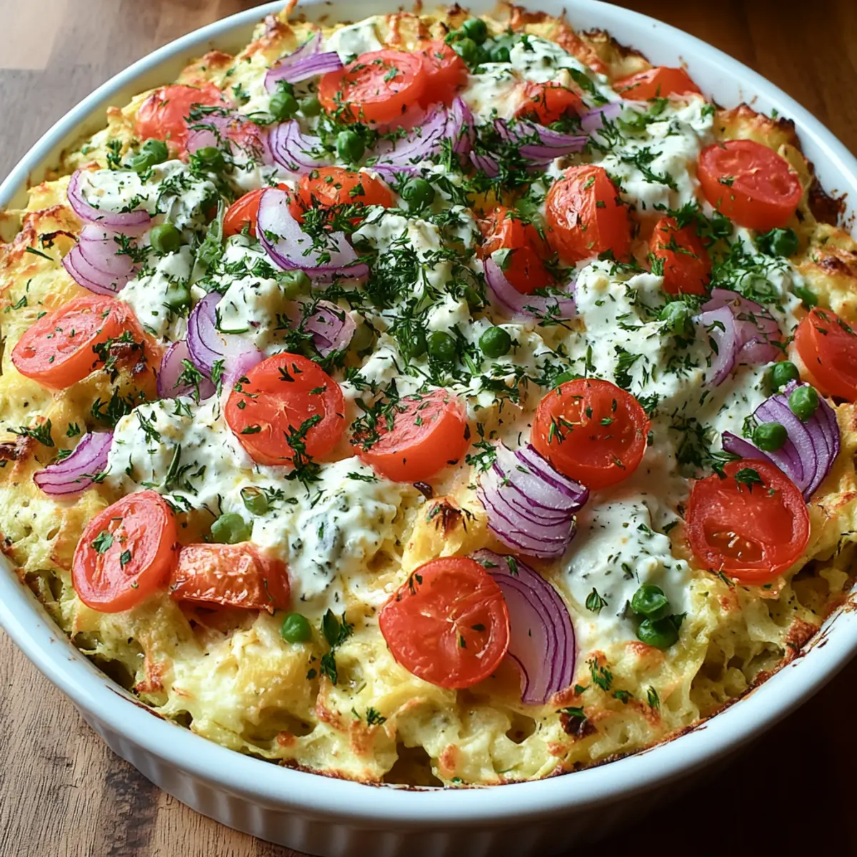 Dump-and-Bake Chicken Tzatziki Casserole