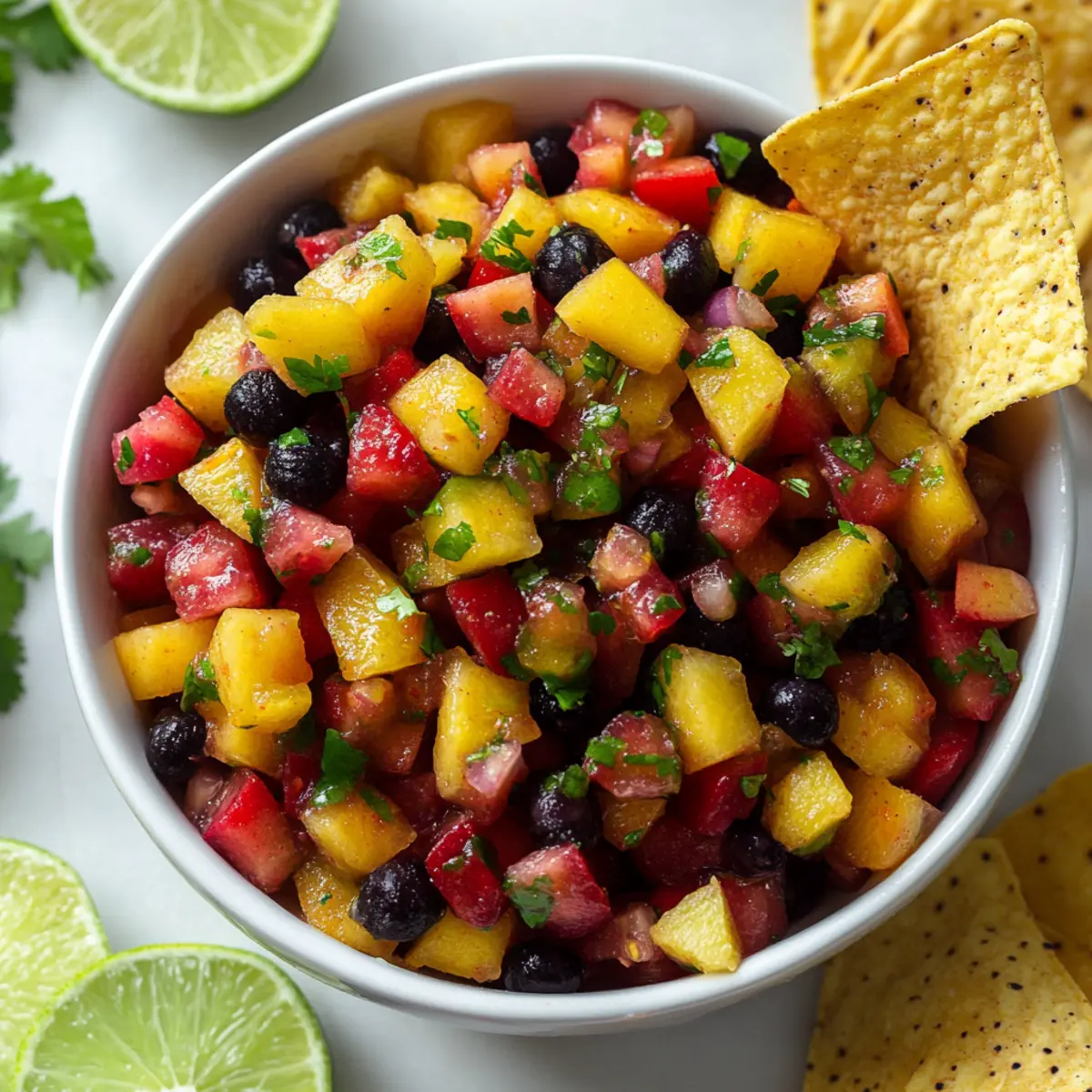 Fruit Salsa with Lime Tortilla Chips