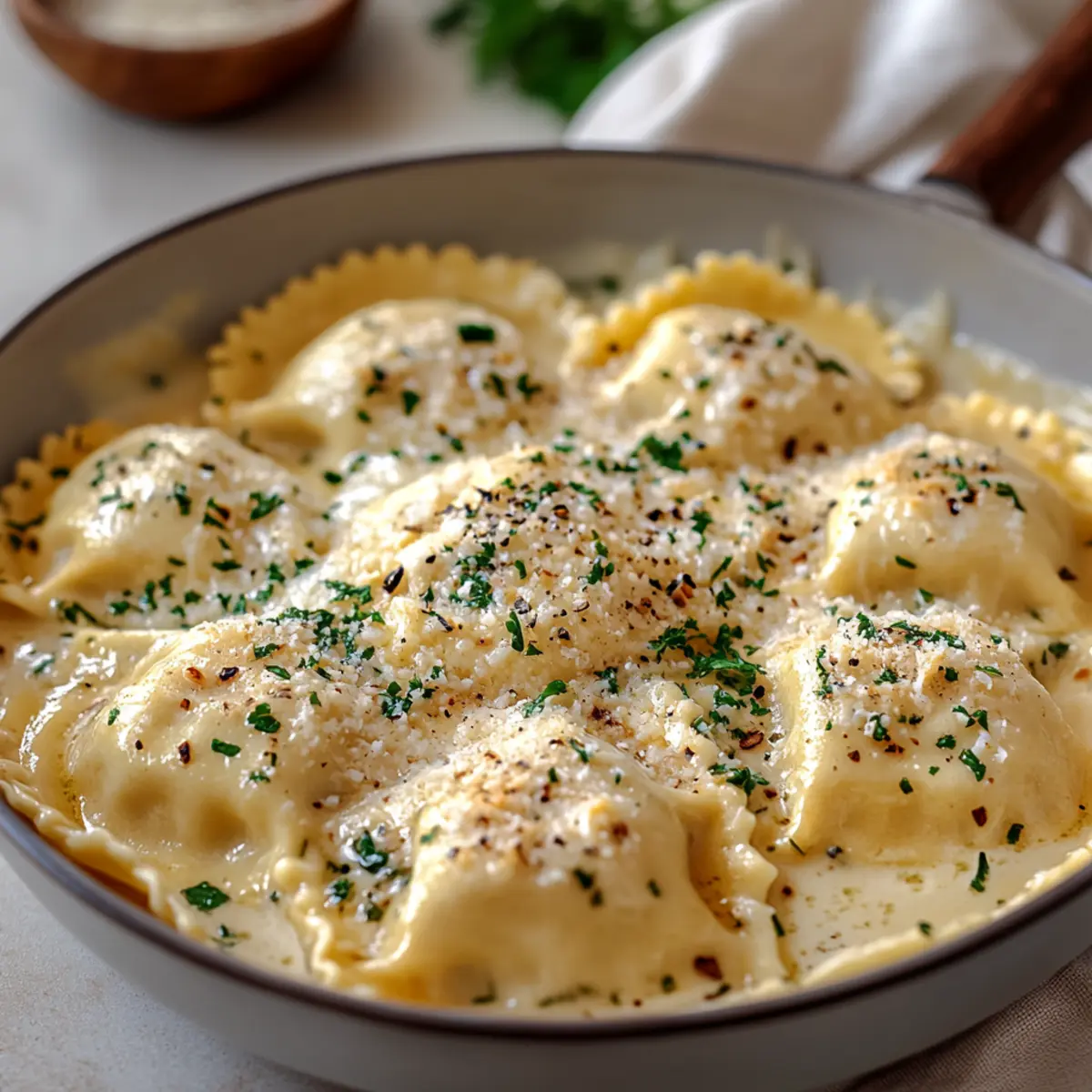 Garlic Parmesan Ravioli