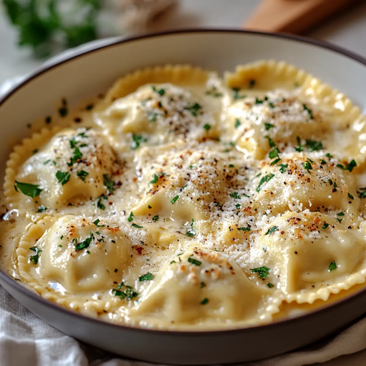 Garlic Parmesan Ravioli