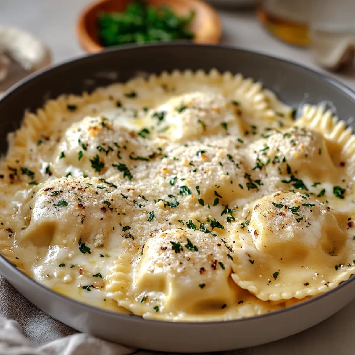 Garlic Parmesan Ravioli