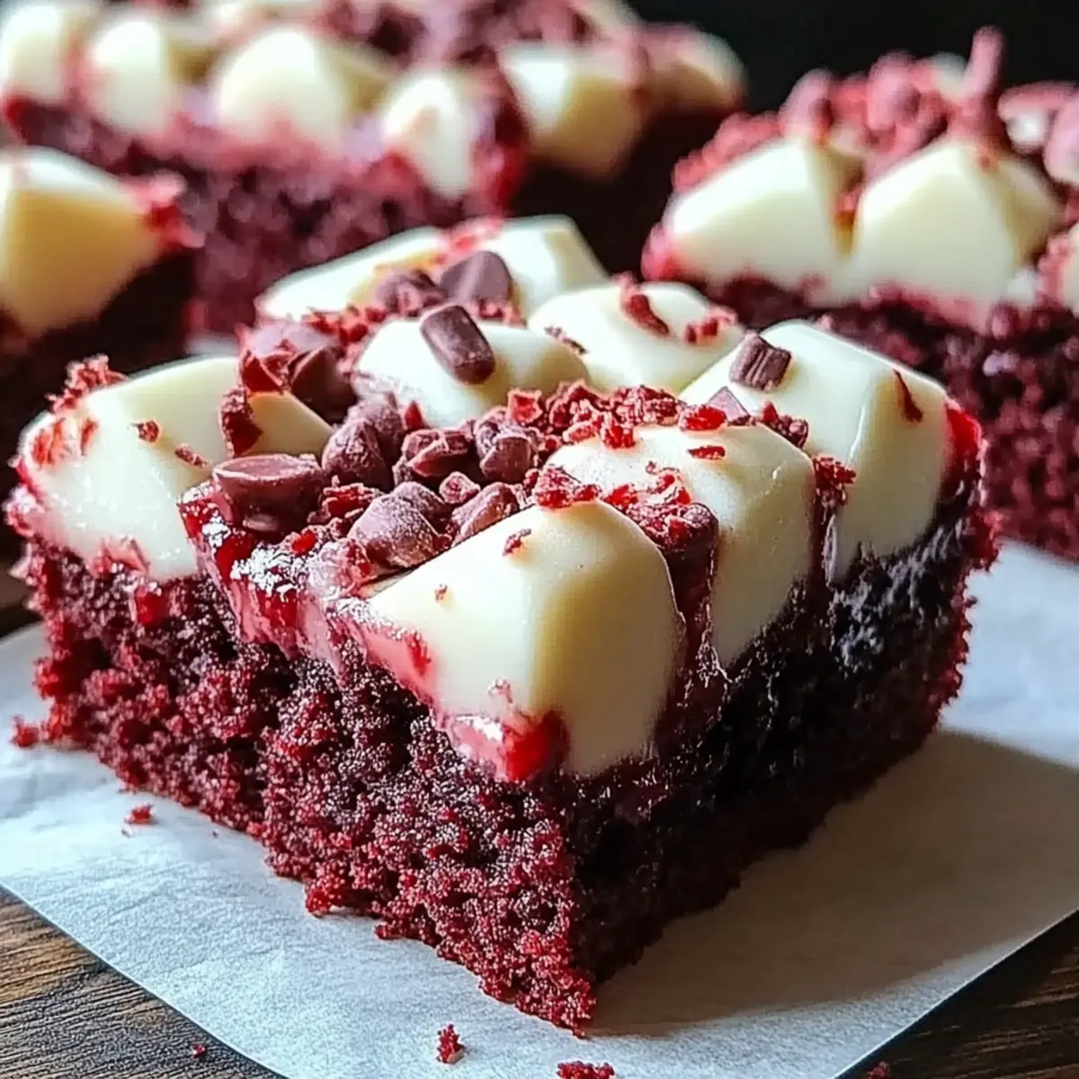 Red Velvet Cookie Bars