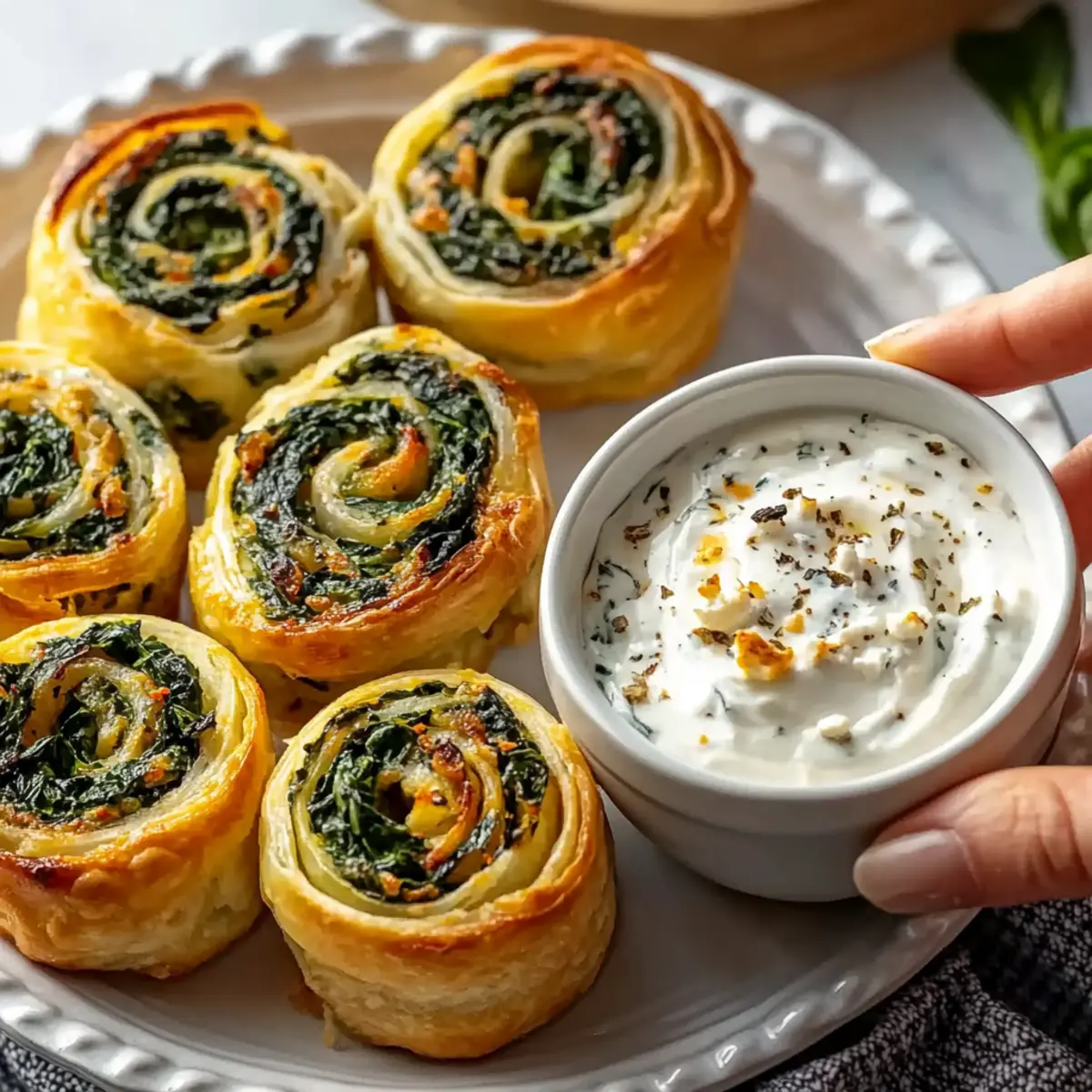 Spinach and Feta Pinwheels Gluten-Free
