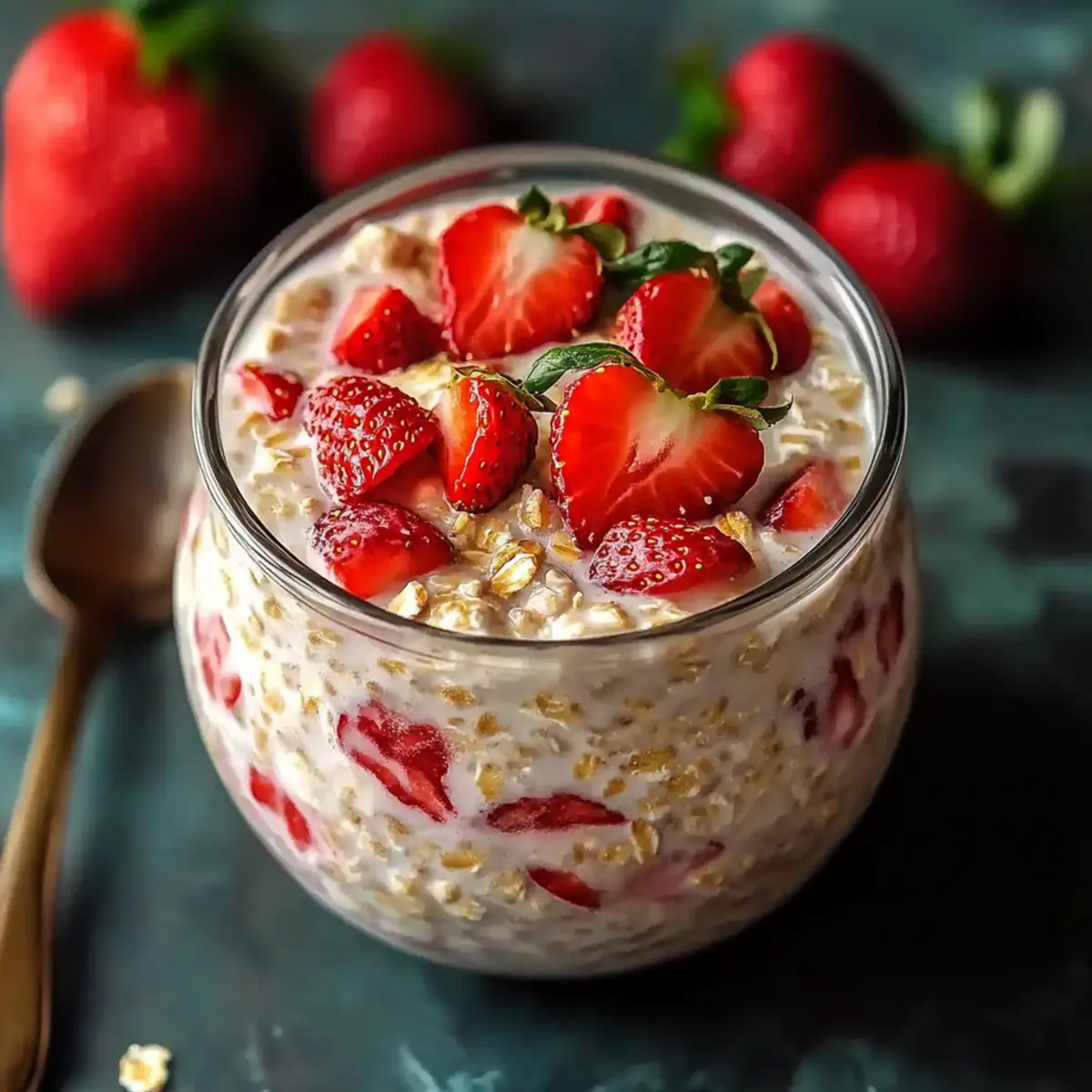 Strawberries and Cream Overnight Oats
