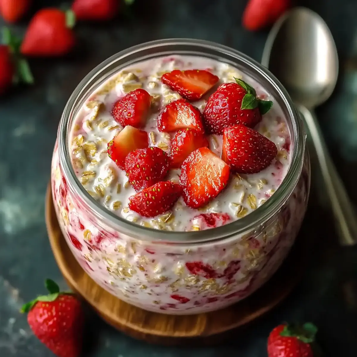 Strawberries and Cream Overnight Oats