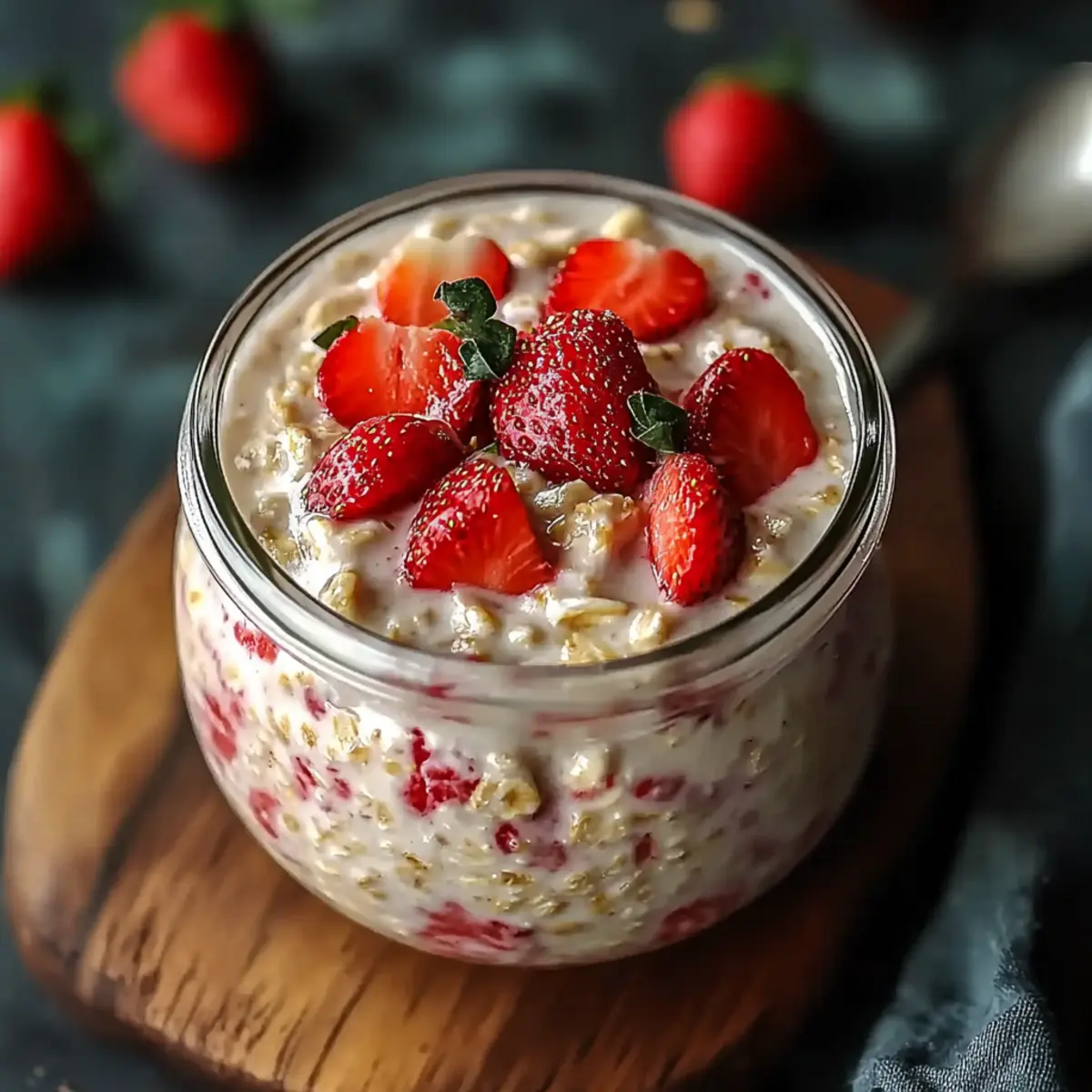 Strawberries and Cream Overnight Oats