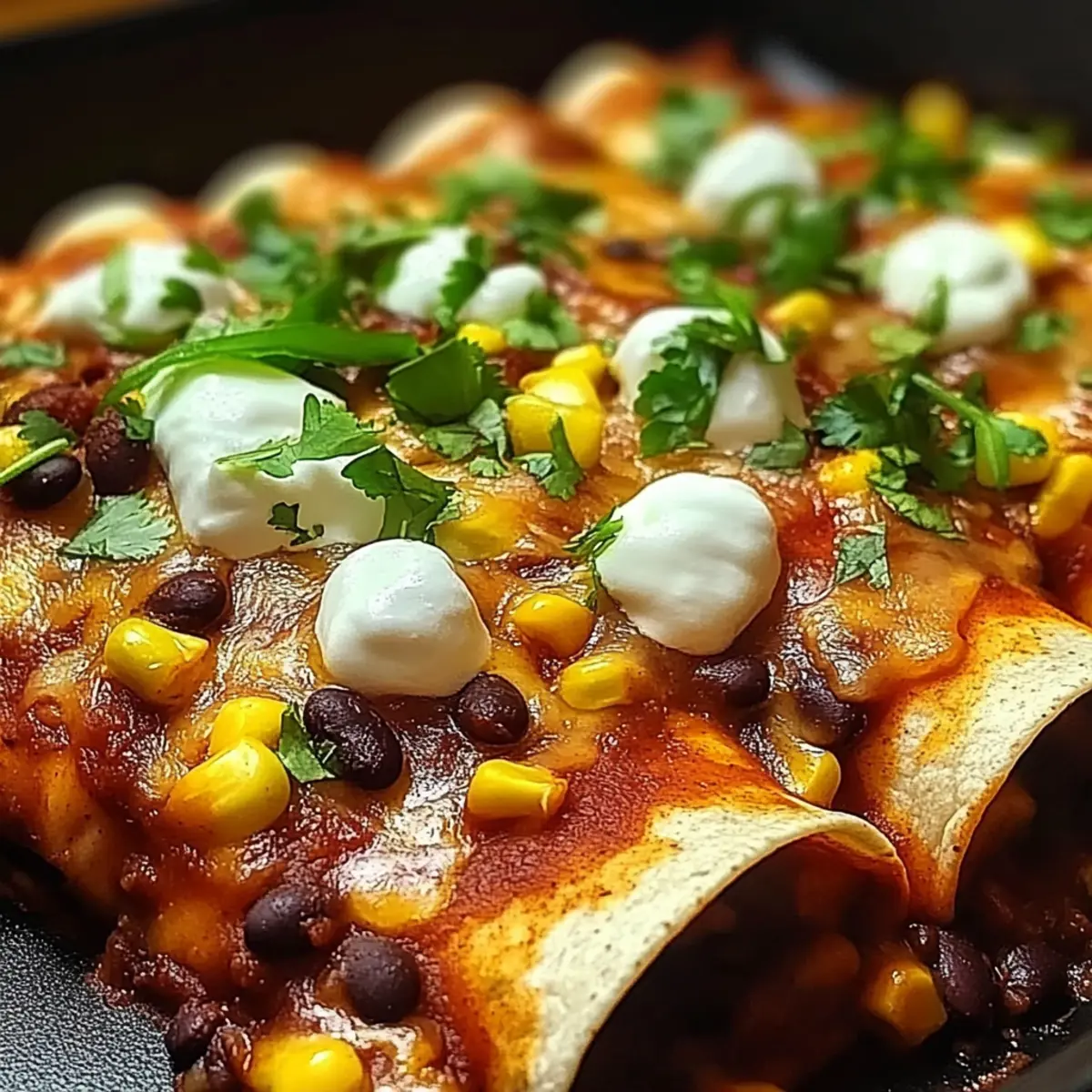 Vegetarian Black Bean Enchiladas