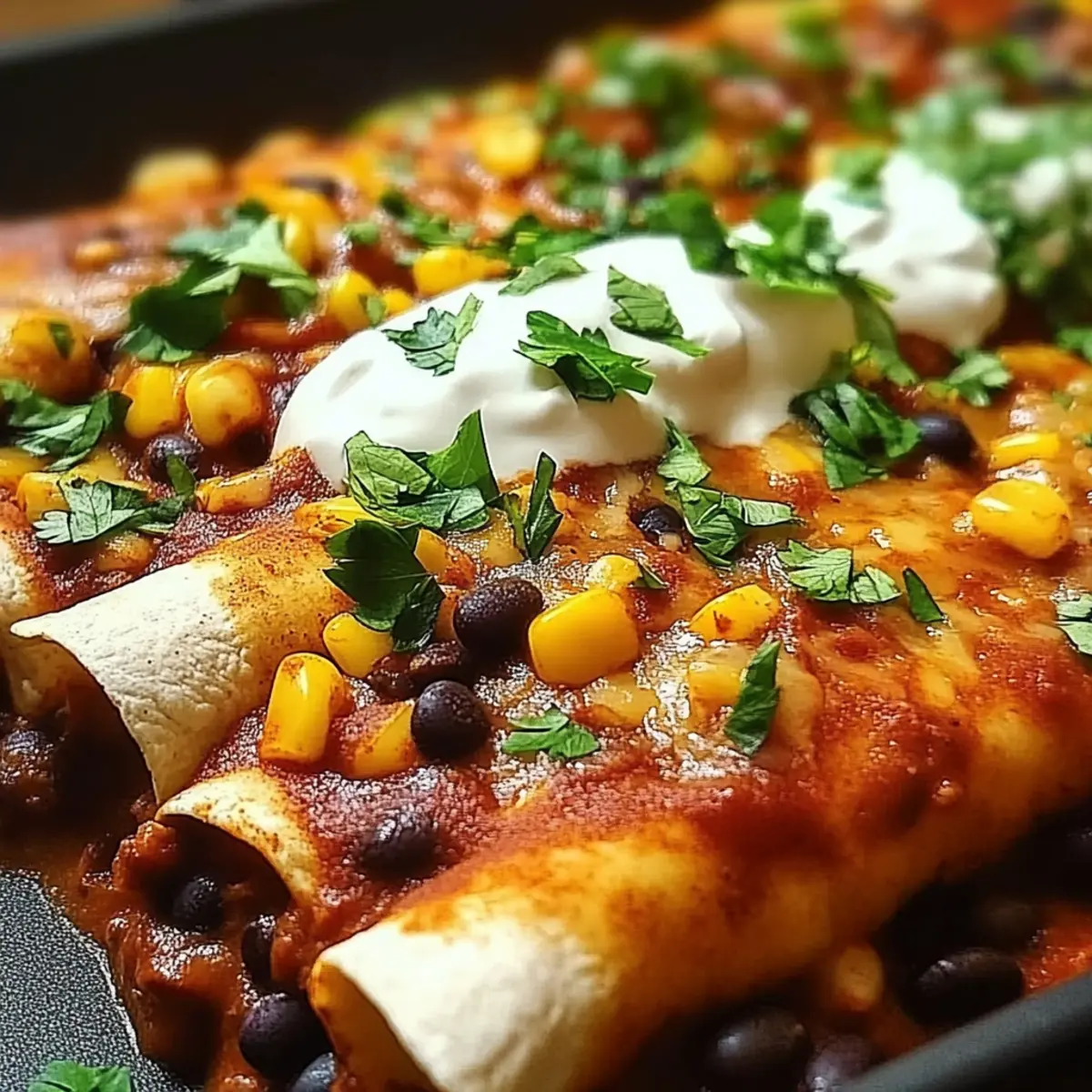 Vegetarian Black Bean Enchiladas