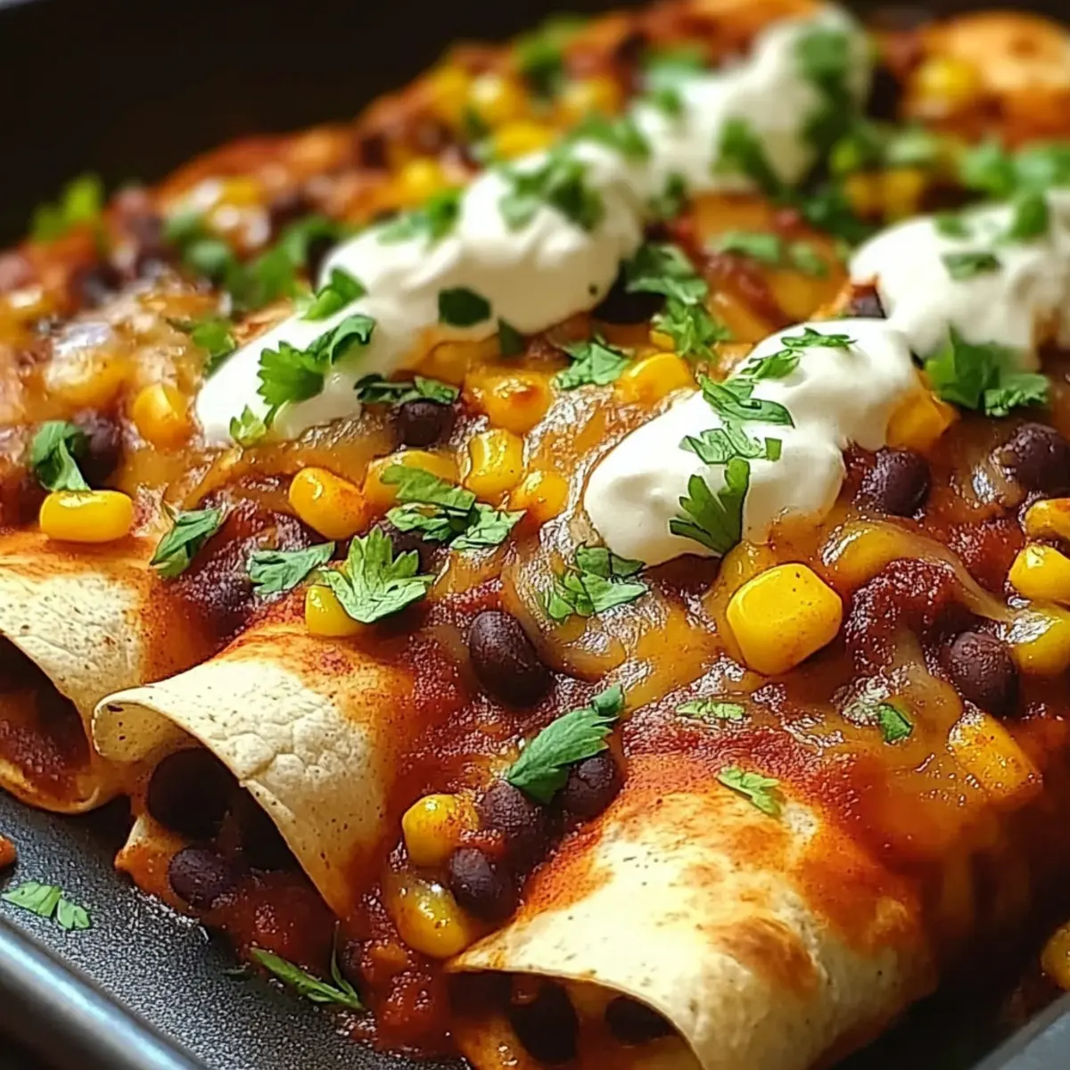 Vegetarian Black Bean Enchiladas