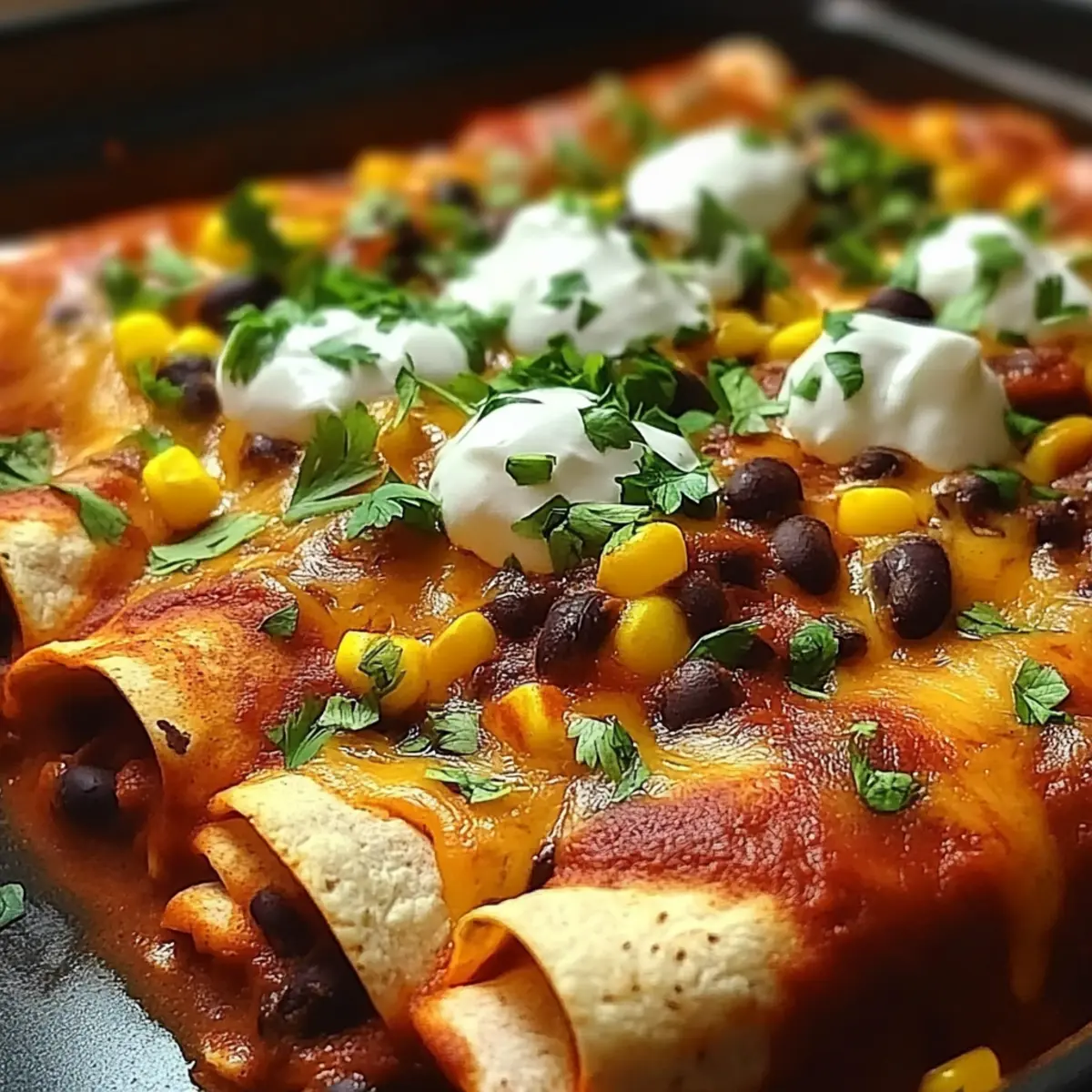 Vegetarian Black Bean Enchiladas
