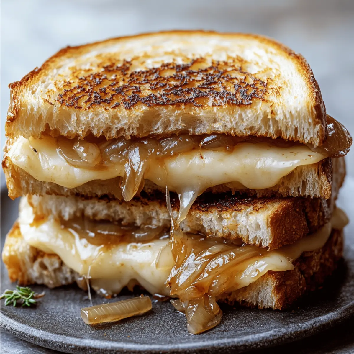 Caramelized Onion Gruyère Grilled Cheese