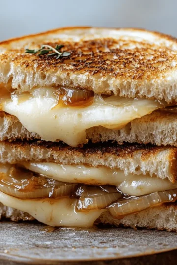 Caramelized Onion Gruyère Grilled Cheese