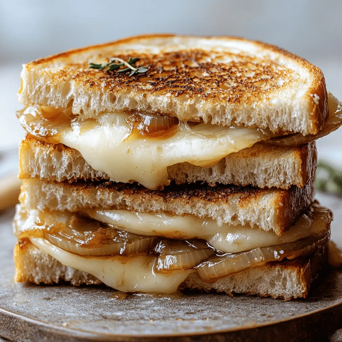 Caramelized Onion Gruyère Grilled Cheese