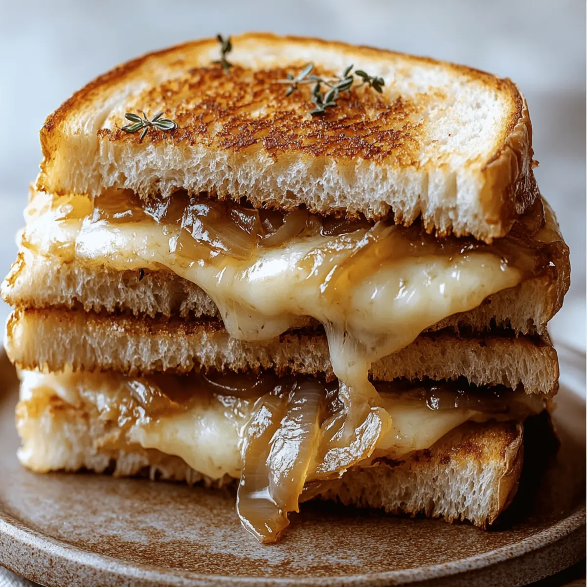 Caramelized Onion Gruyère Grilled Cheese
