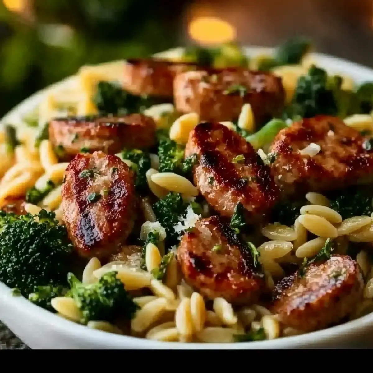Chicken Sausage and Broccoli Orzo
