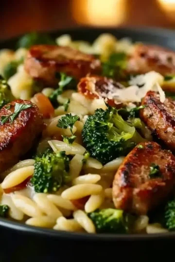 Chicken Sausage and Broccoli Orzo