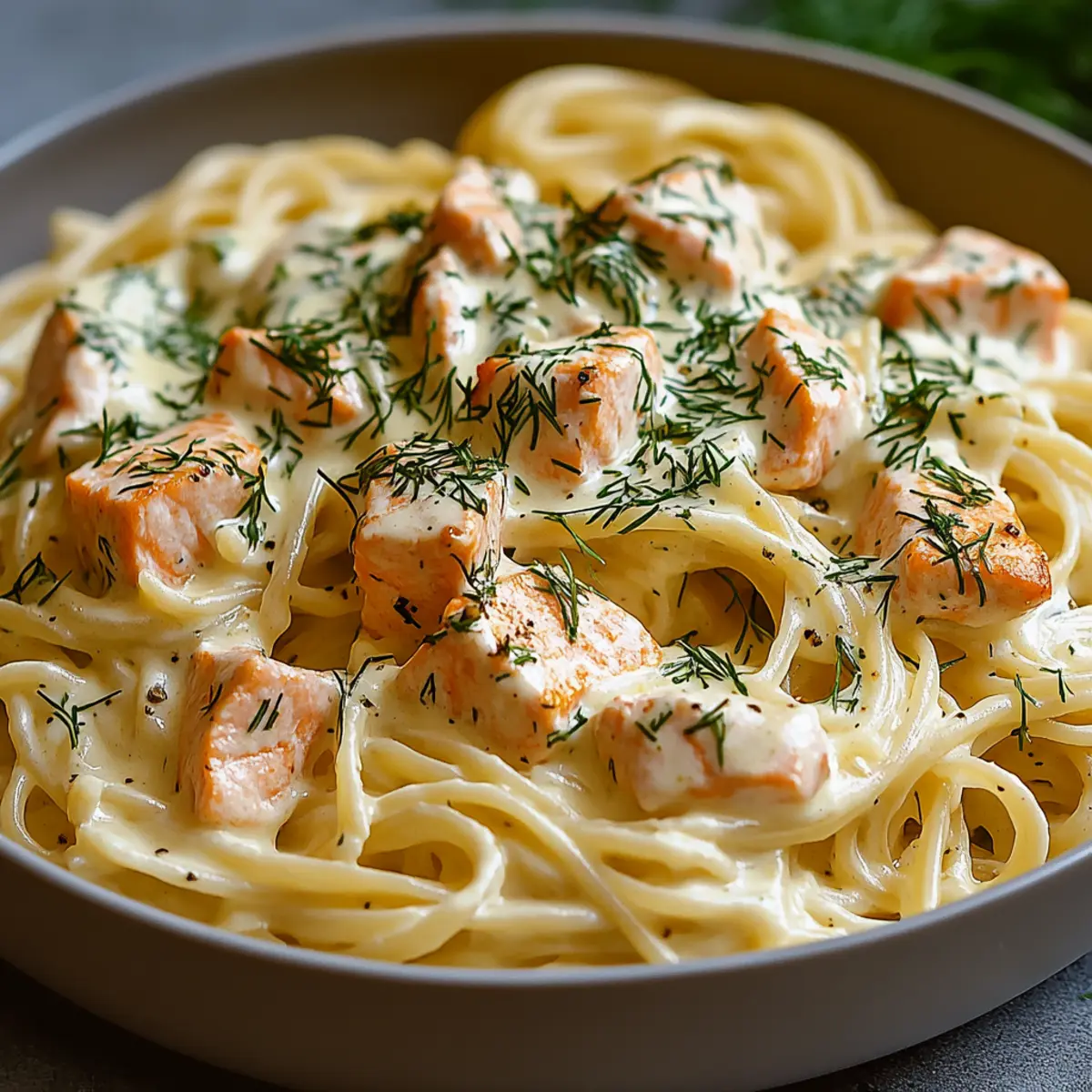 Creamy Dill Salmon Pasta