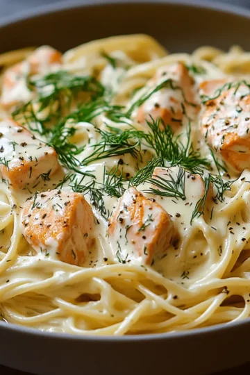 Creamy Dill Salmon Pasta
