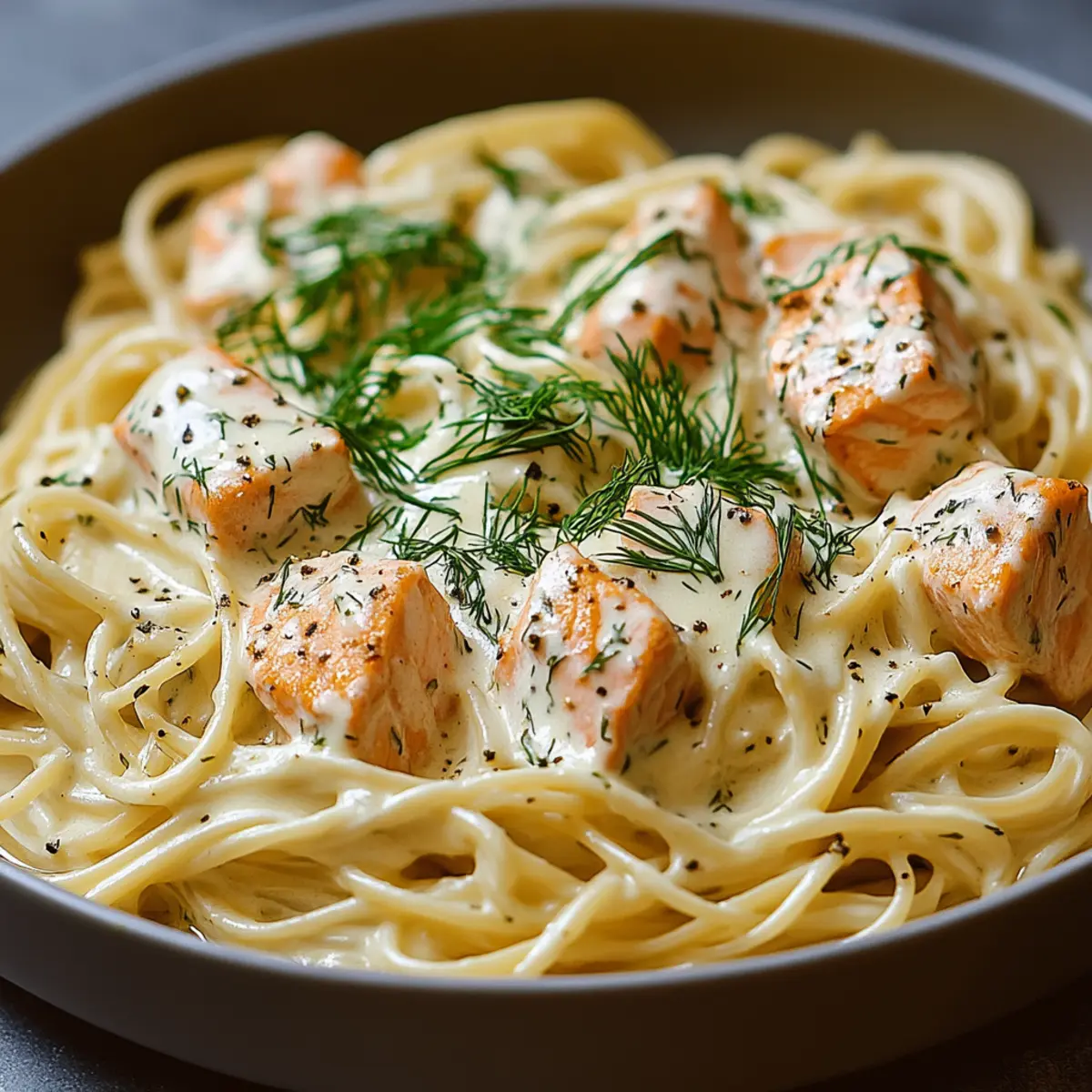 Creamy Dill Salmon Pasta