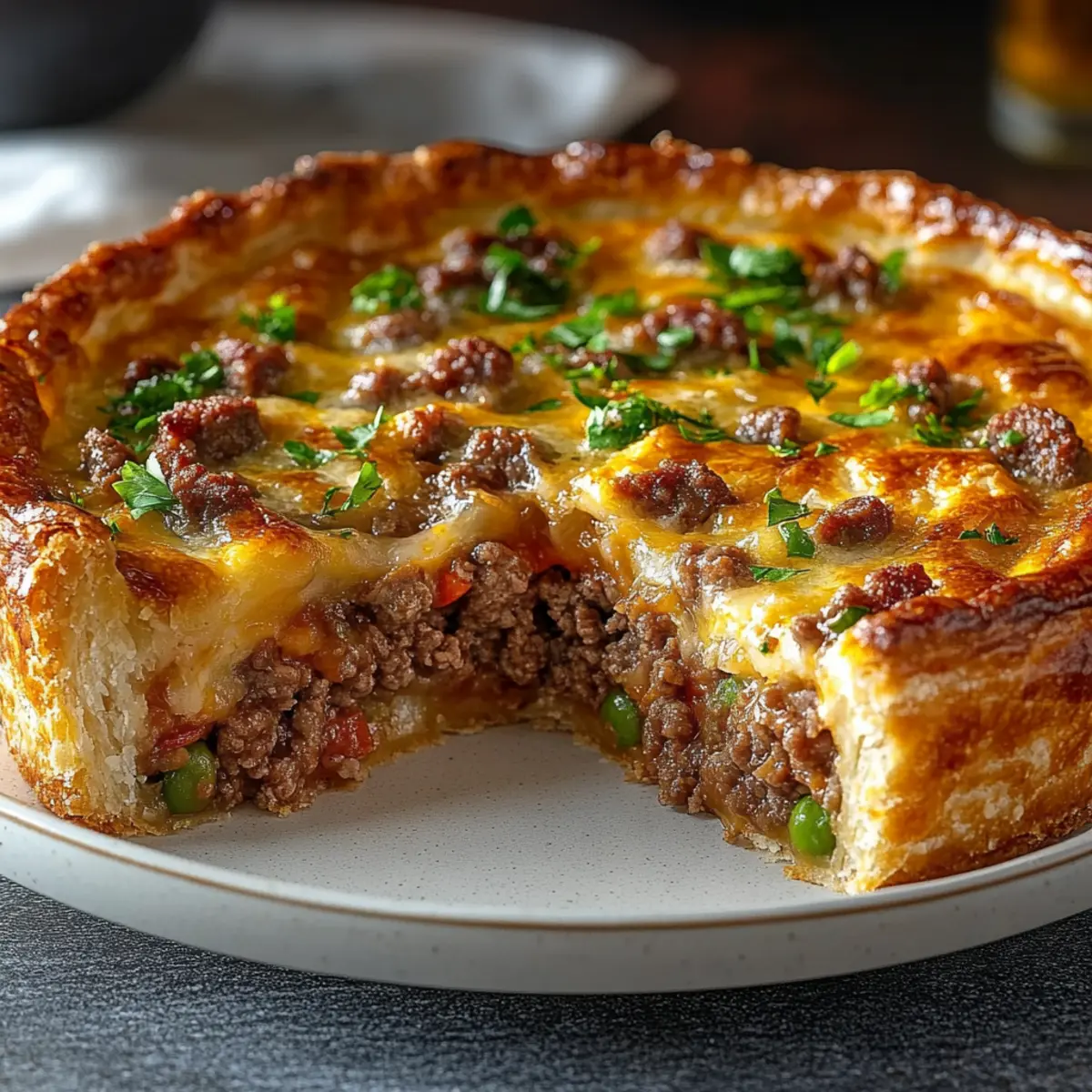 Italian Beef and Sausage Pie