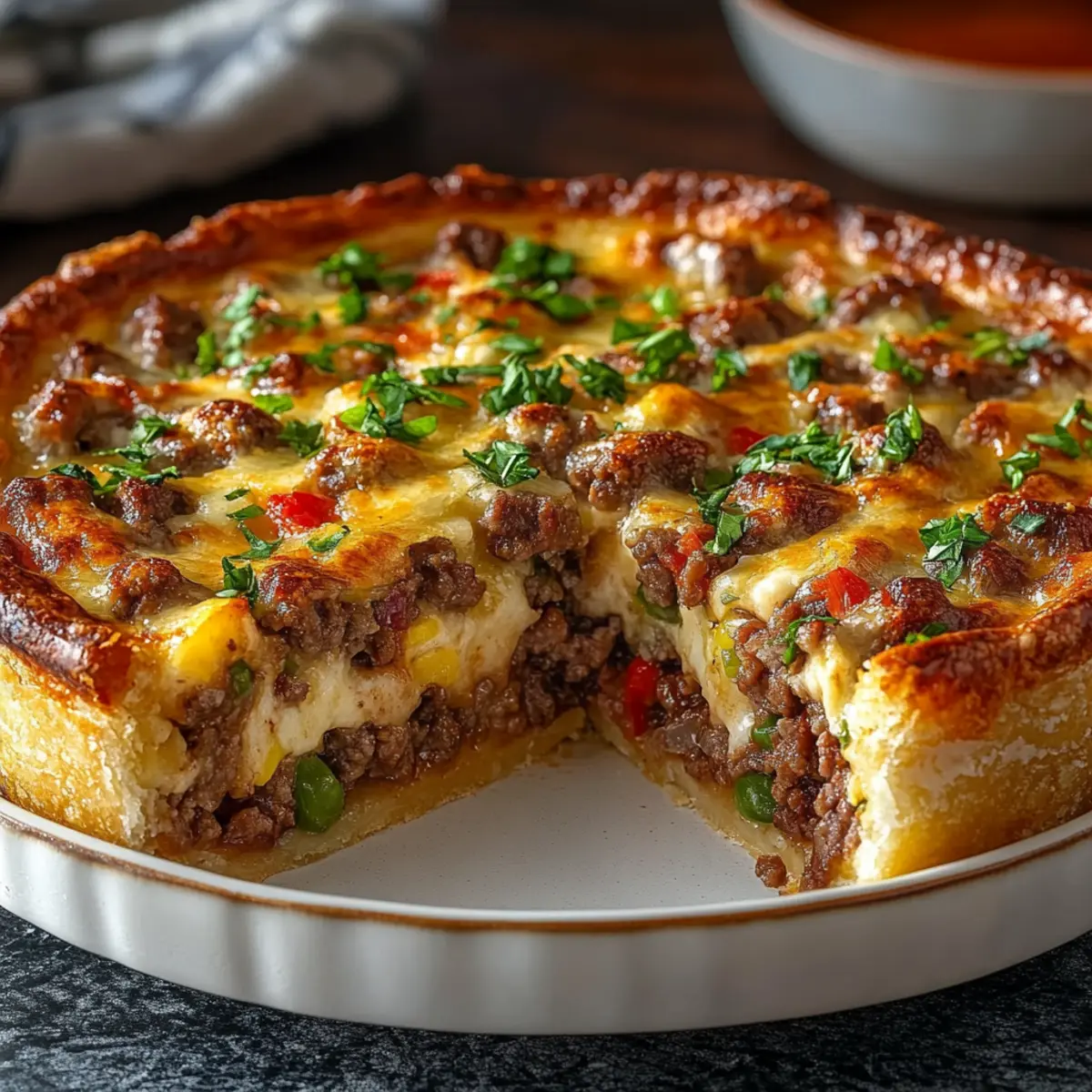 Italian Beef and Sausage Pie