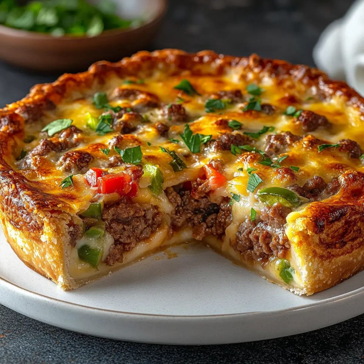 Italian Beef and Sausage Pie