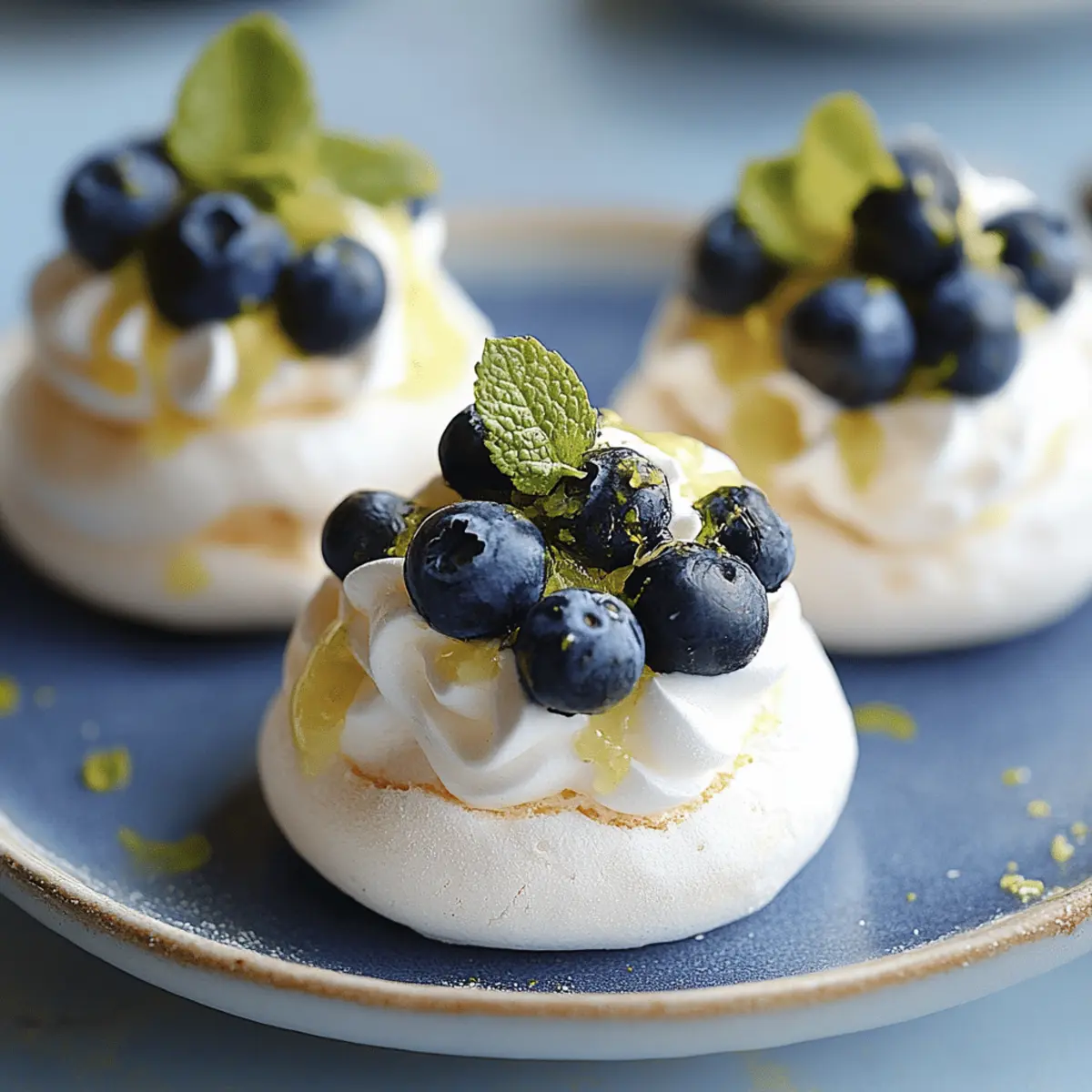 Mini Lemon Blueberry Pavlovas