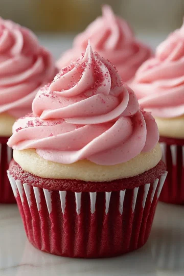 Pink Velvet Cupcakes