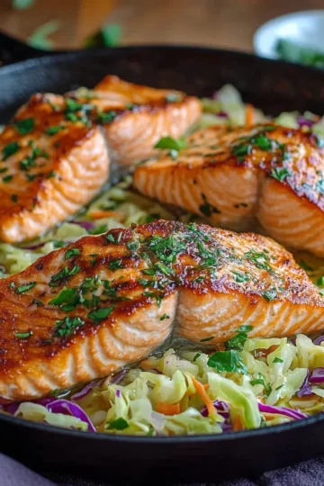 Salmon with Cabbage Slaw