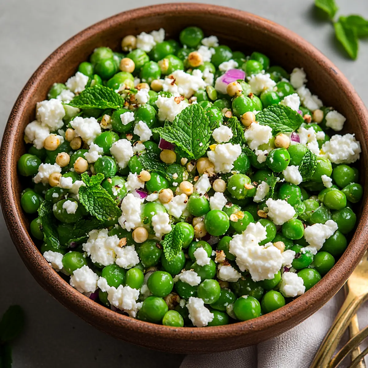 Spring Pea Salad with Mint Feta