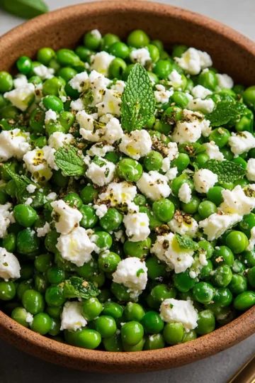 Spring Pea Salad with Mint Feta