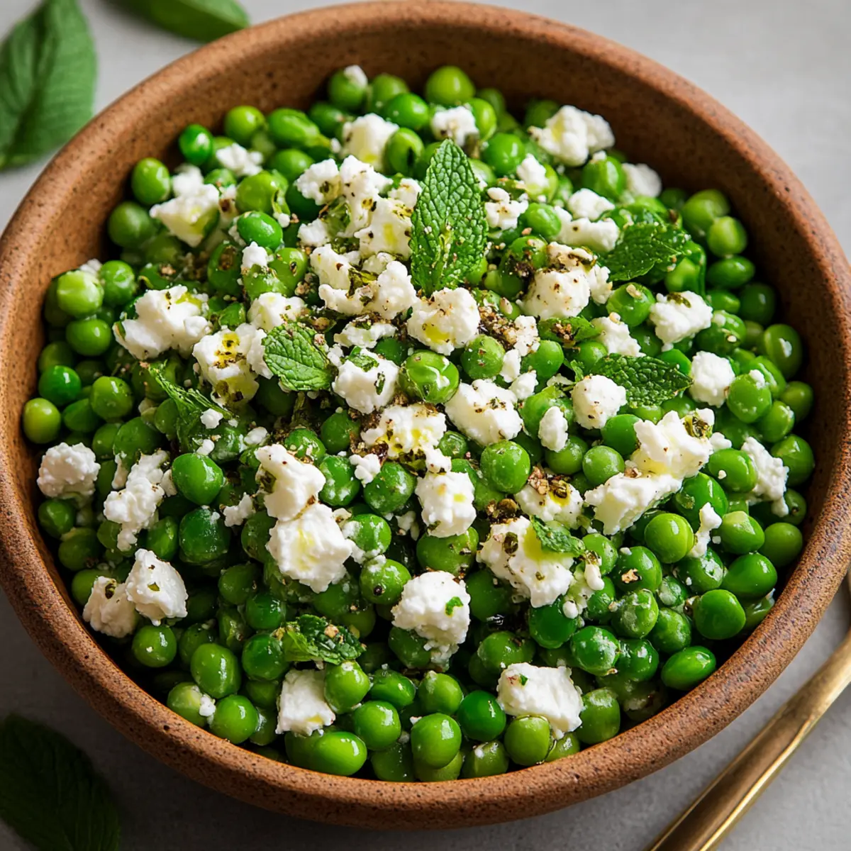 Spring Pea Salad with Mint Feta
