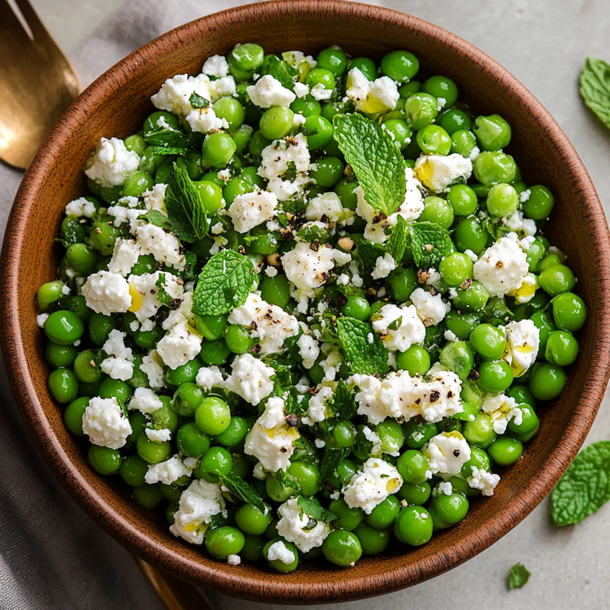 Spring Pea Salad with Mint Feta